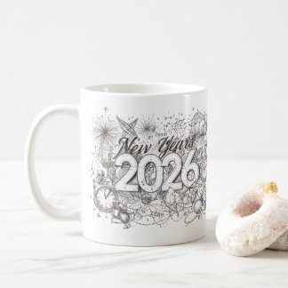 happy new year 2026 coffee mug koffiemok