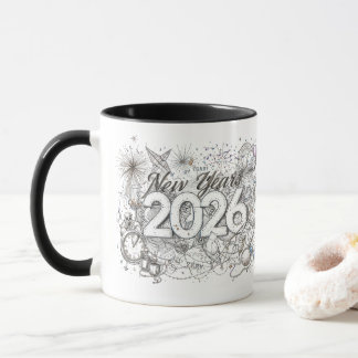 happy new year 2026 coffee mug mok