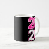 Happy New Year 2026 Coquette Bow & Disco Ball Koffiemok (Voorkant rechts)