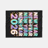 Happy New Year 2026 Coquette Bows New Years Nurse Fleece Deken (Voorkant (Horizontaal))