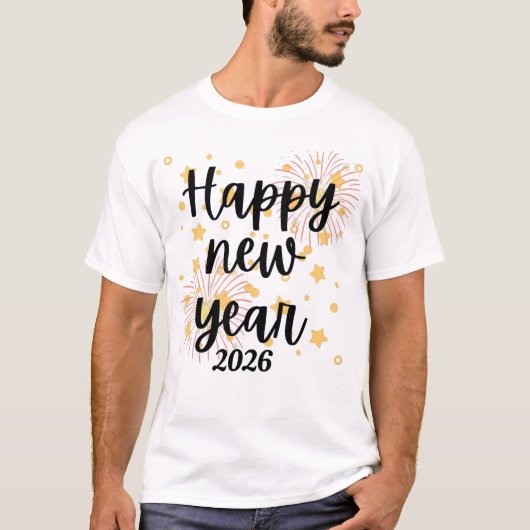 Happy New Year 2026 Custom T-shirt (Voorkant)