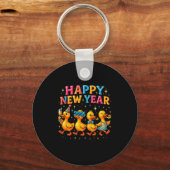 Happy New Year 2026 Cute Duck Party Gift  Sleutelhanger (Voorkant)