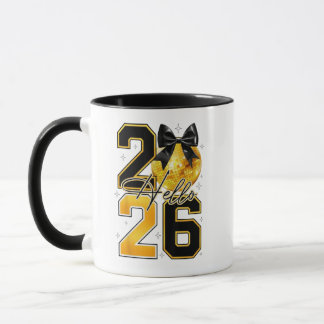 Happy New Year 2026 Disco Ball Bow New Year's Eve Mok