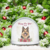 Happy New Year 2026 Dog Snow globe Gift (Noël)