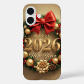 happy new year 2026 elegant wreath Case-Mate iPhone case (Achterkant)