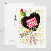 Happy New Year 2026 Feestdagenkaart (Voorkant / Achterkant)