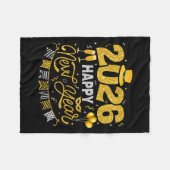 Happy New Year 2026 Fireworks Countdown New Years Fleece Deken (Voorkant (Horizontaal))