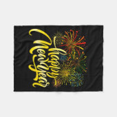 Happy New Year 2026 Fireworks New Years Eve Party Fleece Deken (Voorkant (Horizontaal))