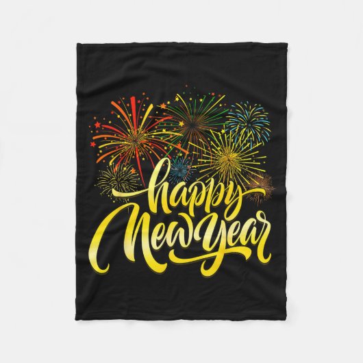 Happy New Year 2026 Fireworks New Years Eve Party Fleece Deken (Voorkant)