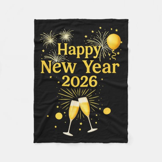Happy New Year 2026 Fleece Deken (Voorkant)