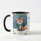 happy new year 2026  fox & reindeer coffee mug (Gauche)