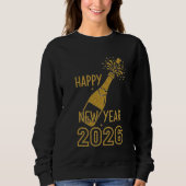Happy New Year 2026 Glitter Sweatshirts for Women (Devant)