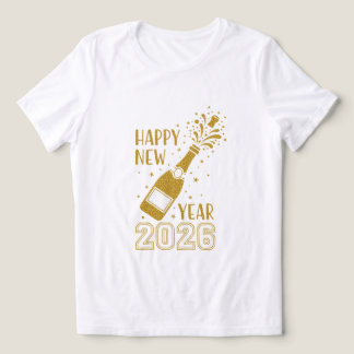  Happy New Year 2026 Glitter Tee for Women Tri-Blend Shirt