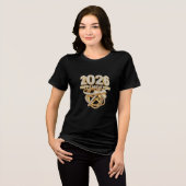 Happy New Year 2026 Glitter Tee for Women Tri-Blend Shirt (Voorkant volledig)