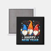 Happy New Year 2026 Gnomes Matching Family New Yea Magneet (Voorkant / Achterkant)