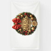 happy new year 2026 golden wreath spandoek (Verticaal)