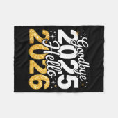 Happy New Year 2026 Goodbye 2025 Hello 2026 Men Wo Fleece Deken (Voorkant (Horizontaal))