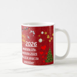 “Happy New Year 2026 Mug – Celebrate with Sparkle  Koffiemok