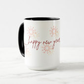 Happy New Year 2026 Mug – Fireworks & Celebration (Devant gauche)