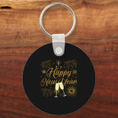 Happy New Year 2026 New Years Eve Party Countdown Sleutelhanger (Voorkant)