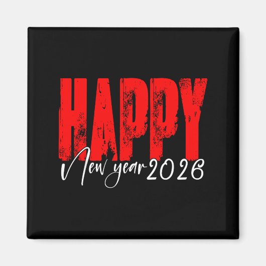 Happy New Year 2026 New Years Eve Party Fireworks Magneet (Voorkant)