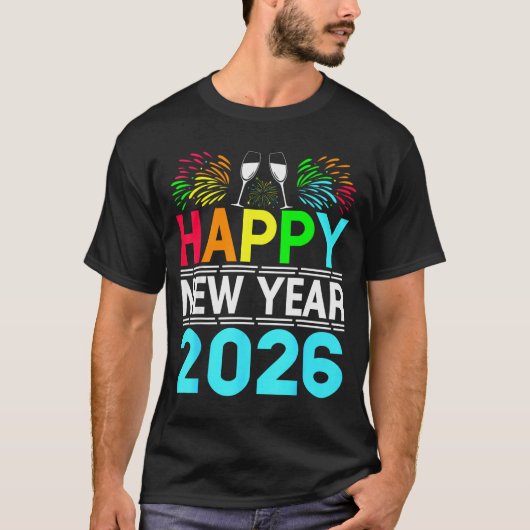 Happy New Year 2026 Nye Party - Funny New Years Ev T-shirt (Voorkant)