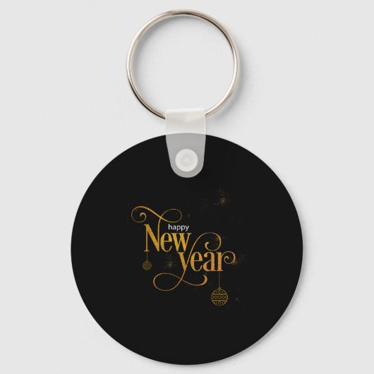 Happy New Year 2026 Party Gift Tee Sleutelhanger (Voorkant)