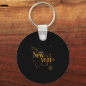 Happy New Year 2026 Party Gift Tee Sleutelhanger (Voorkant)