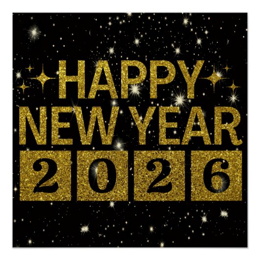 Happy New Year 2026 Perfect Poster (Voorkant)