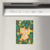 Happy New Year 2026 Pine Branches & Lights Magneet (Insitu (Vaatwasser))