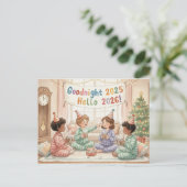 HAPPY NEW YEAR 2026 Postcard Briefkaart (Staand voorkant)