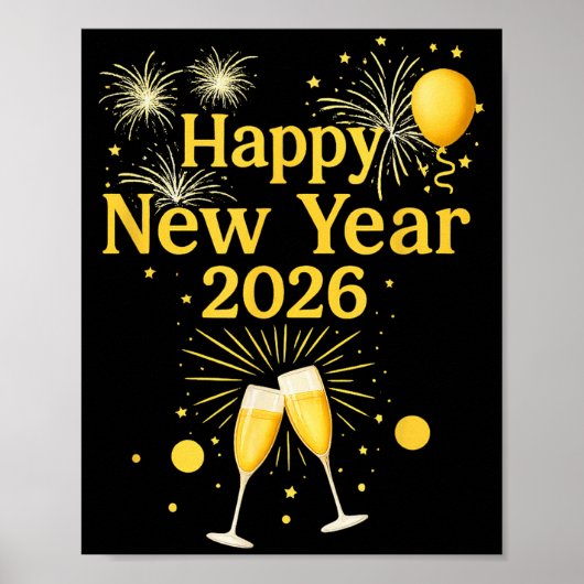 Happy New Year 2026 Poster (Voorkant)