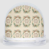 happy new year 2026 rustic snow globe sneeuwbol (Achterkant)