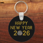 Happy New Year 2026 Sleutelhanger (Achterkant)