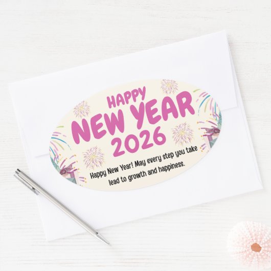 Happy New Year 2026 Sticker (Enveloppe)