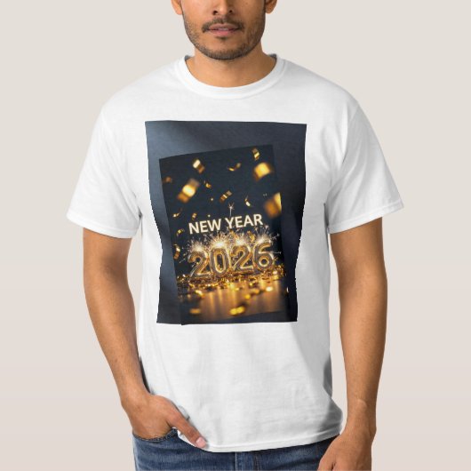 Happy New Year 2026 T-Shirt - Festive Celebration  (Devant)