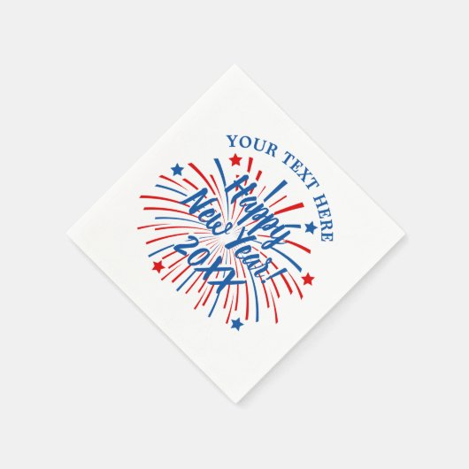 Happy New Year aangepaste cocktail party's luiers Servet (Hoek)