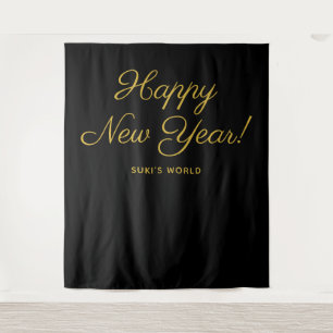 Happy New Year Achtergrond Tapestry Wandkleed