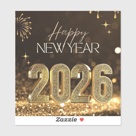 Happy New Year Aesthetic Sticker (Feuille)
