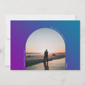 HAPPY New Year Arch Oval Bold Ombre Gradiënt Feestdagenkaart (Voorkant)