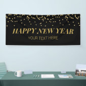 Happy New Year banner gold and black (Beurs)
