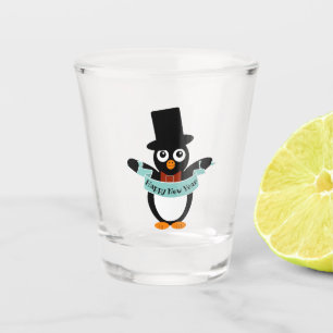 Happy New Year Banner Shot Glass Glas