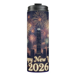 Happy New Year Bottle | Stylish Celebration Drinkw Thermosbeker