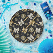 Happy New Year Bows Papieren Bordje (Feest)