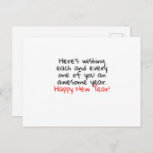 HAPPY NEW YEAR BRIEFKAART (Voorkant / Achterkant)