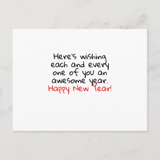 HAPPY NEW YEAR BRIEFKAART (Voorkant)