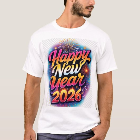 Happy New Year Bright Aesthetic Shirt (Voorkant)