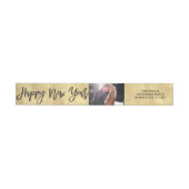 Happy New Year Brush Script Photo Holiday Address (Individueel)