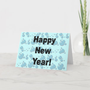 Happy New Year Bubbles Feestdagen Kaart