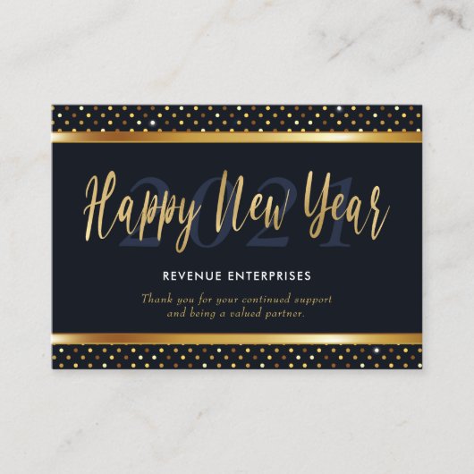 Happy New Year Business Logo Visitekaartje (Voorkant)